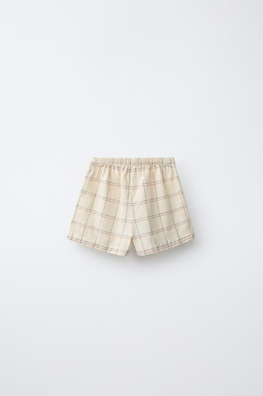 CHECK BERMUDA SHORTS - Butter by Zara - Image 1