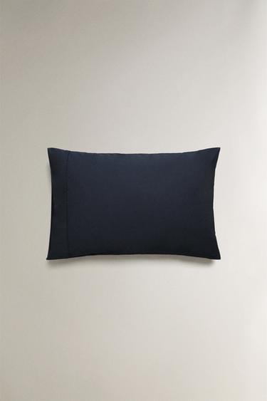 TAIE D’OREILLER PERCALE DE COTON (300 FILS) - Bleu nuit de Zara - Image 3