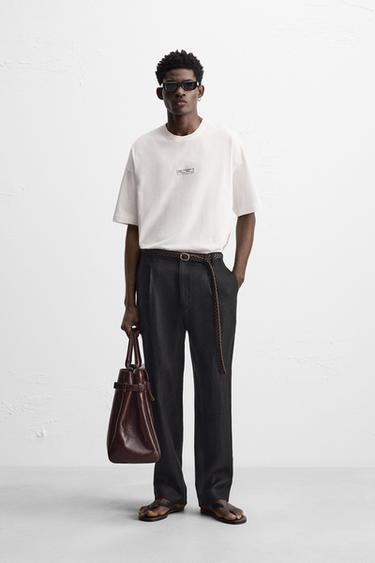 Zara GRAPHIC PRINT T-SHIRT - White
