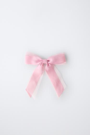 ORGANZA STRIK HAARSPELD - PASTELROZE van Zara