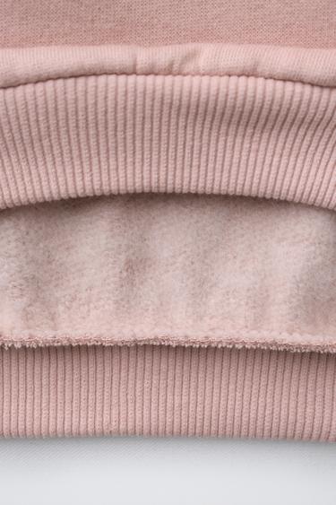 SWEAT LACETS BRODÉS - Rose délavé de Zara - Image 3