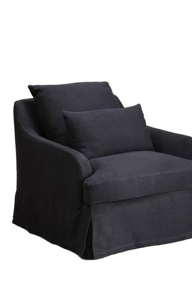 ARMCHAIR 01 LINEN COVER - MIDNIGHT BLUE by Zara