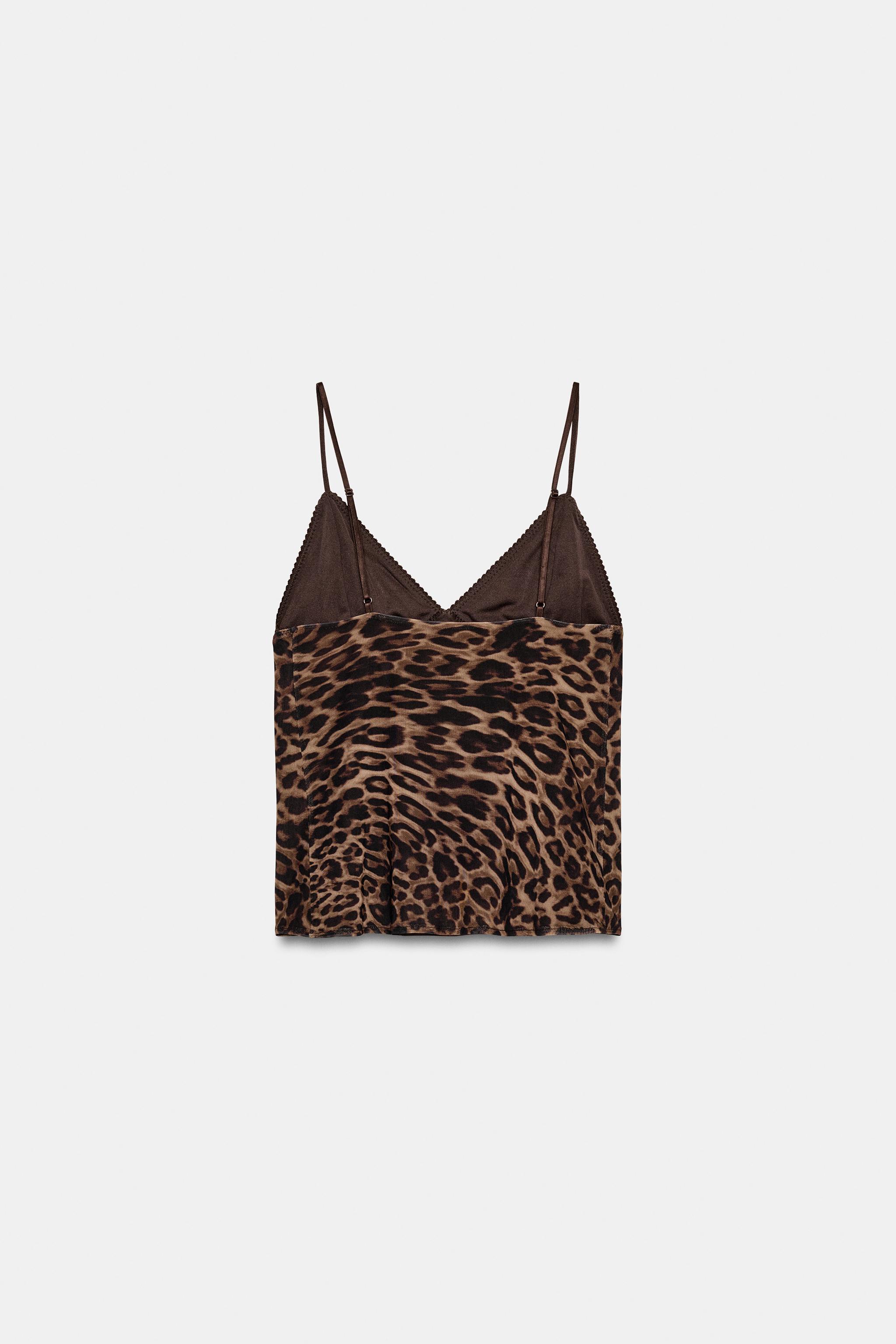 TOP EN TULLE À IMPRIMÉ ANIMALIER