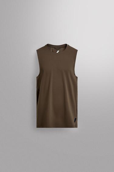 CAMISETA TANK PRIMERA CAPA - Marrón de Zara