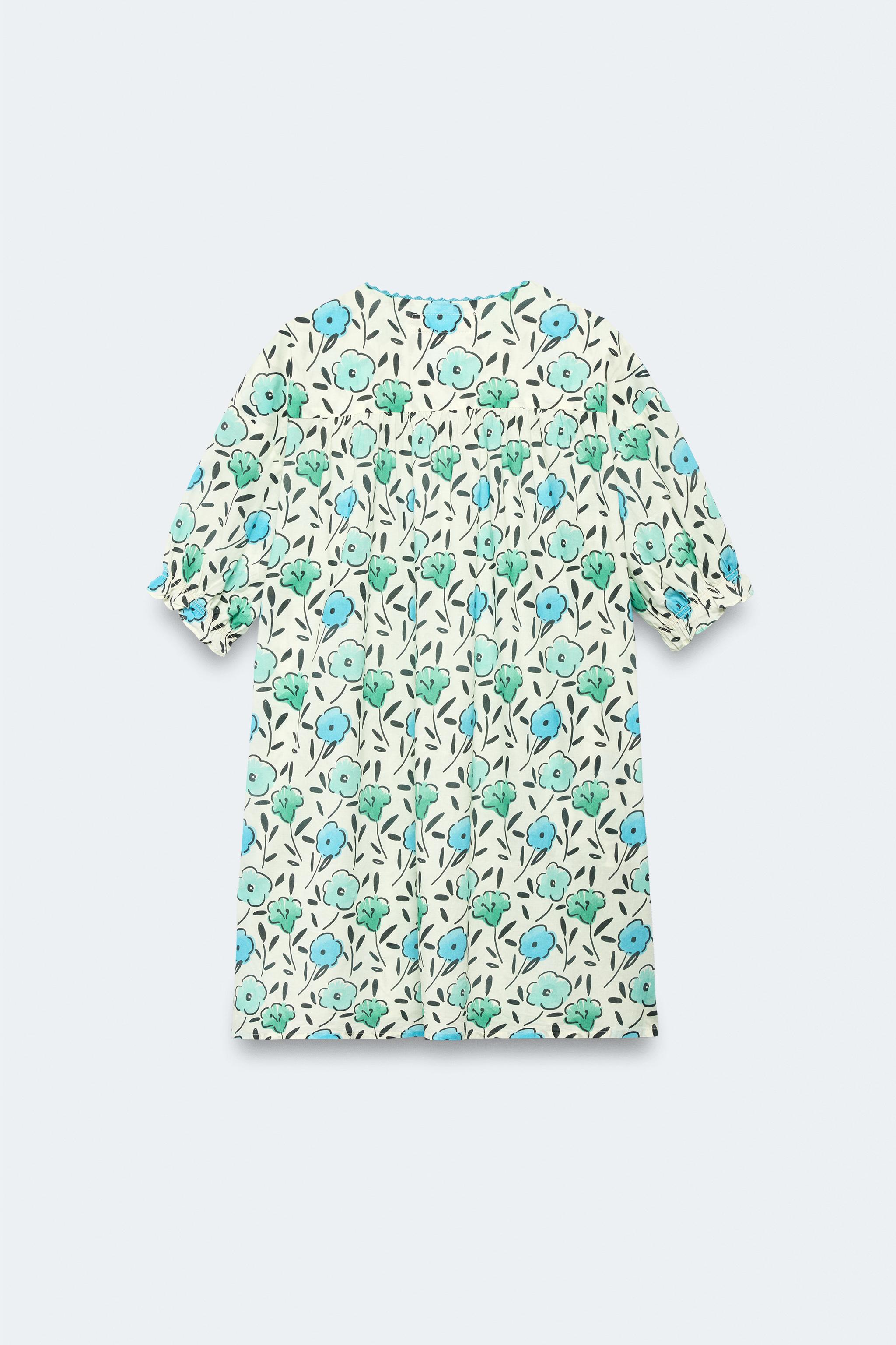 2-14 YEARS / LIMITED EDITION FLORAL PRINT CAFTAN DRESS