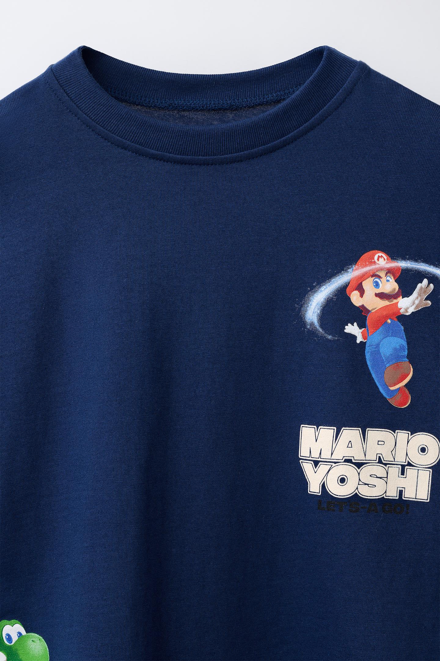 Детская футболка Zara Mario Bros ™ © Nintendo Print, цвет: Синий — фото 3