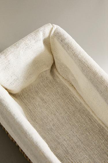 CORBEILLE RECTANGULAIRE TISSU INTÉRIEUR - Beige clair de Zara - Image 4