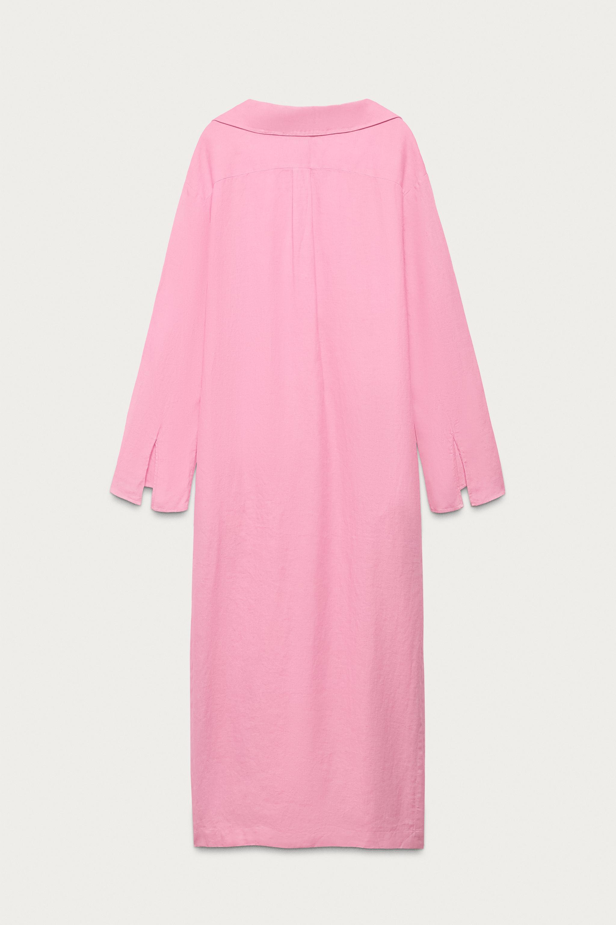 Женские платья Zara MARISA BERENSON X ZARA 100% LINEN TUNIC DRESS — фото 2
