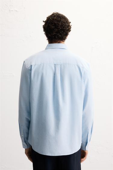 CHEMISE STRUCTURÉE OXFORD - Bleu ciel de Zara - Image 2