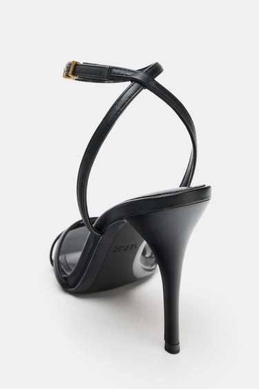 SANDALES À TALONS ET BRIDES CROISÉES - Noir de Zara - Image 5