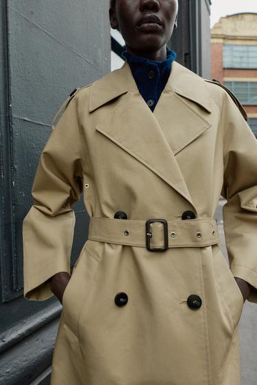 GARBADINE A CEINTURE - Beige de Zara - Image 3