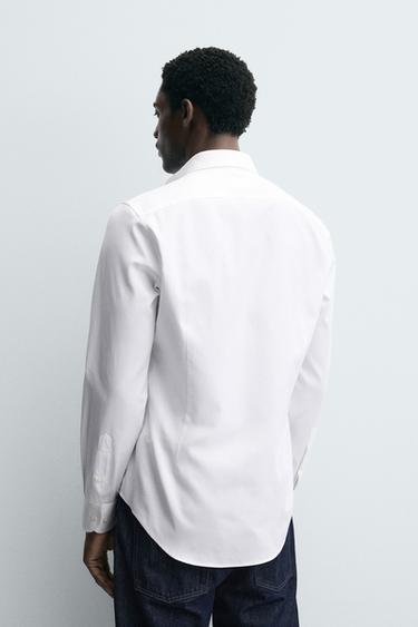 REGULAR FIT TEXTURED SHIRT - White by Zara - Image 2
