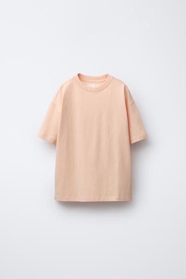 Zara PLAIN BASIC T-SHIRT - Tangerine
