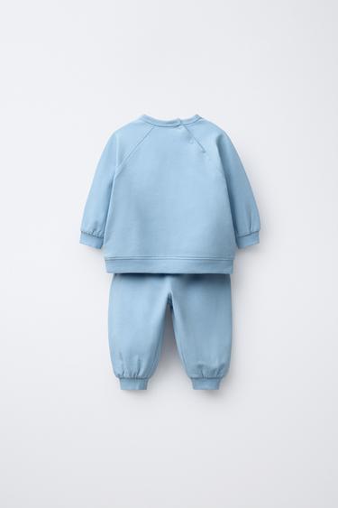 SWEATSHIRT AND JOGGERS SET - Light blue by Zara - Image 1