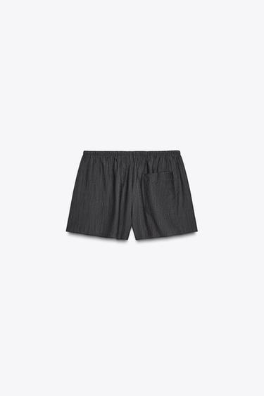 SHORT EFFET PLISSÉ - Bleu pétrole de Zara - Image 4