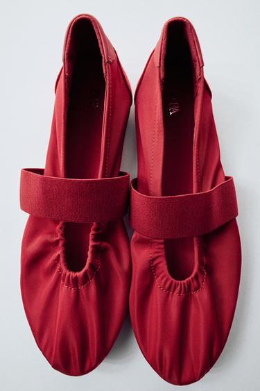 ELASTIC SPORT BALLET FLATS — Red 1