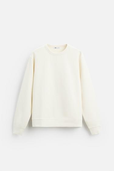 BASIC CREWNECK SWEATSHIRT - Oyster-white by Zara