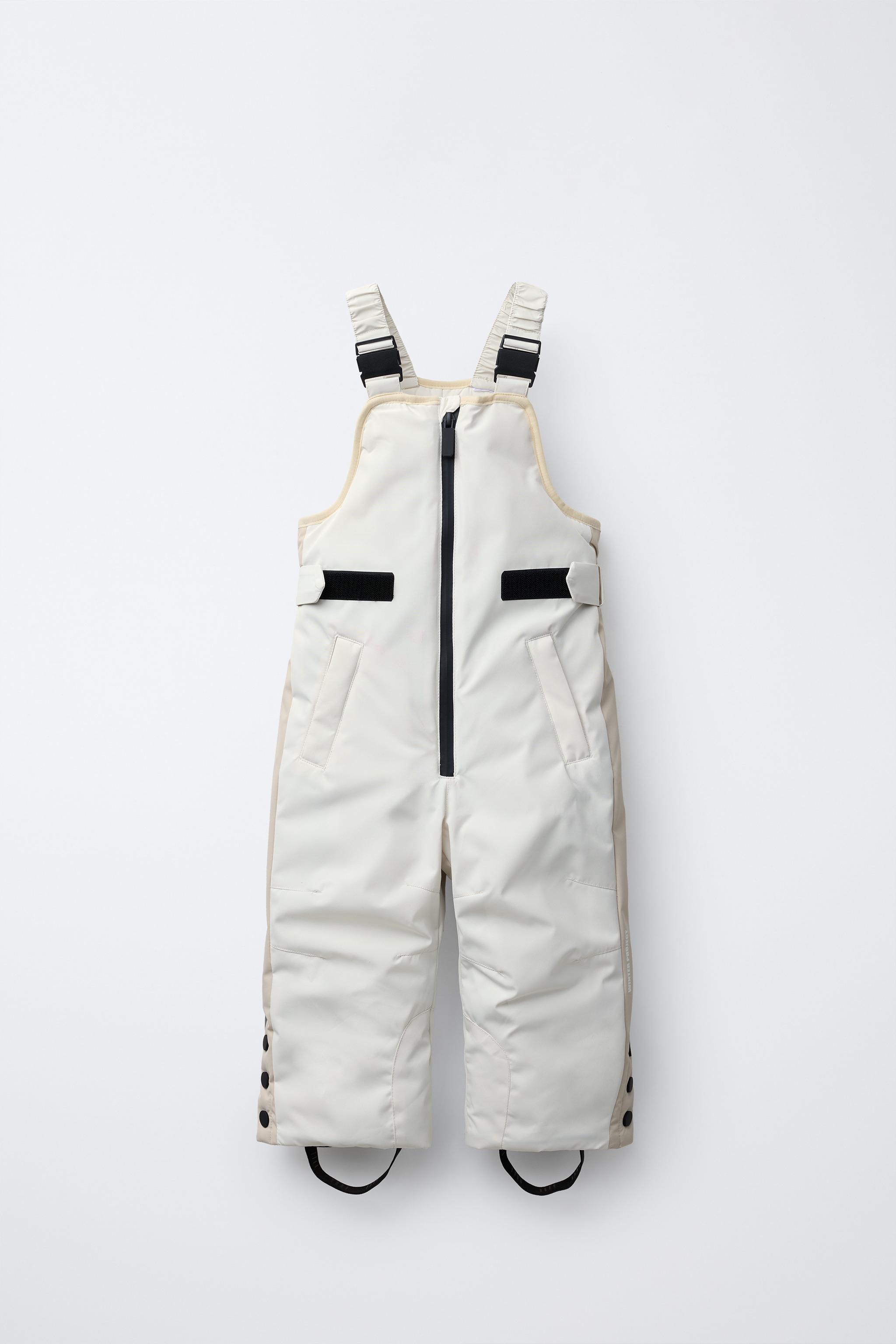 COLOR BLOCK WATER RESISTANT AND WINDPROOF SKI OVERALLS
