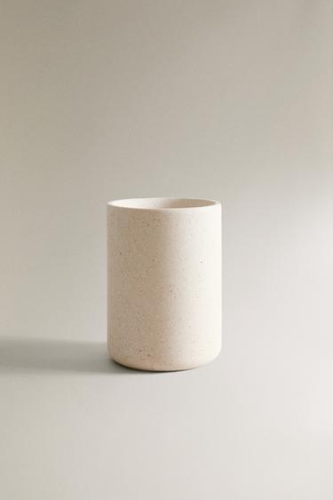 WHITE MARBLE TOOTHBRUSH HOLDER - white by Zara