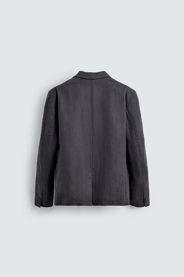 BLAZER COSTUME 100 % LIN - Gris foncé de Zara - Image 9
