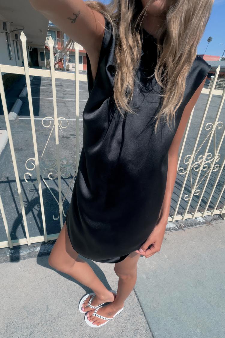 SHORT SATIN DRESS
