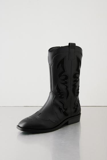 BOTA COWBOY - Preto da Zara - Imagem 0