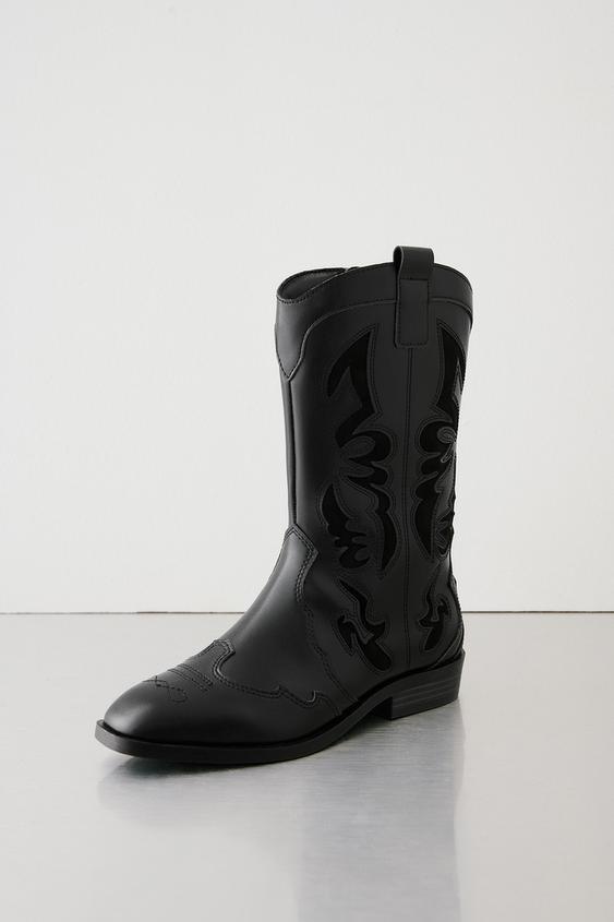COWBOY BOOTS - Black by Zara - Image 0