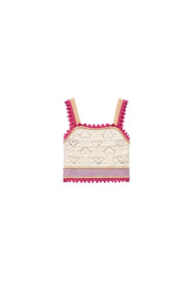KNIT TOP WITH STRAPS