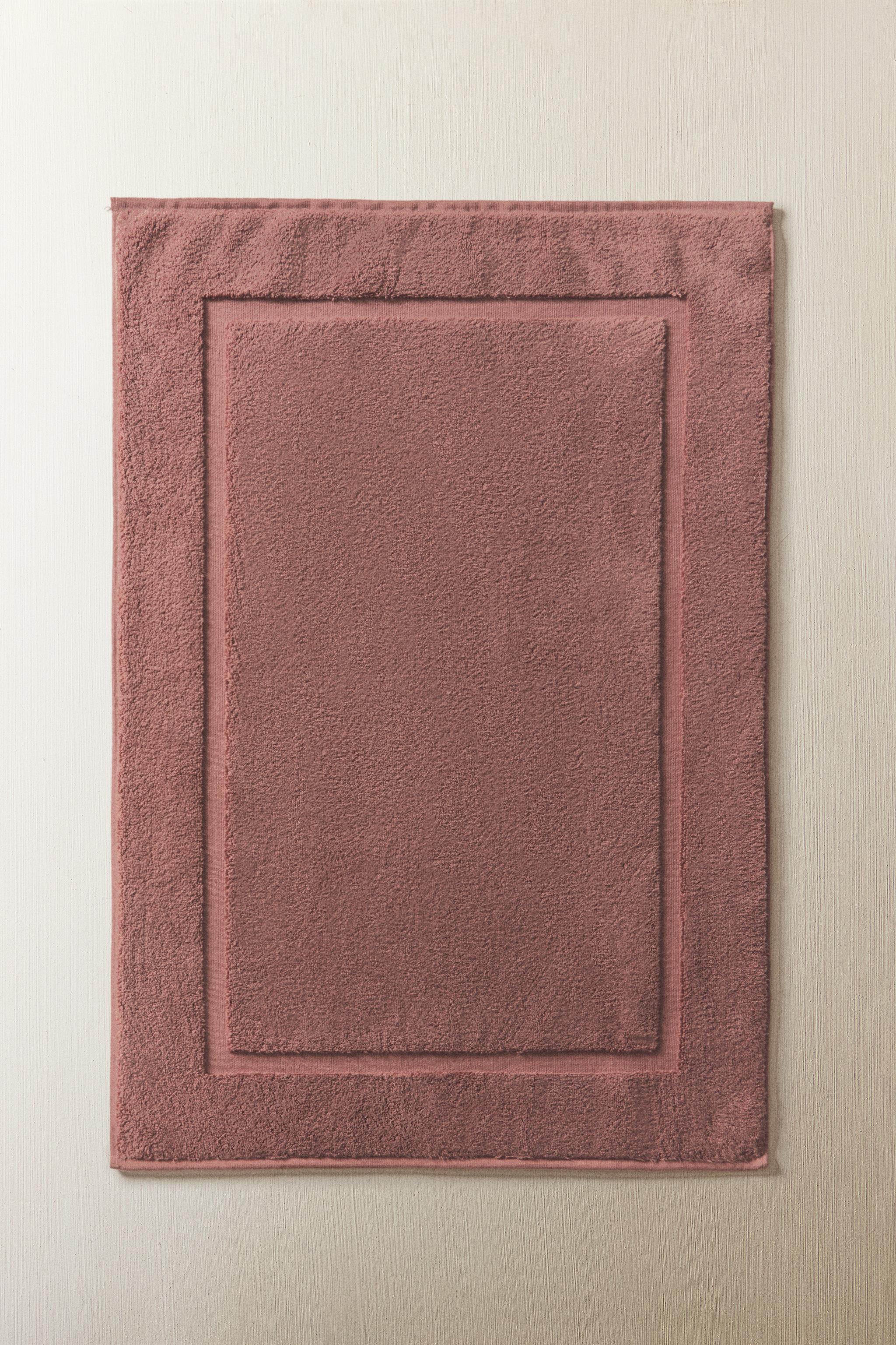 SOFT TERRY BATH MAT — dark russet