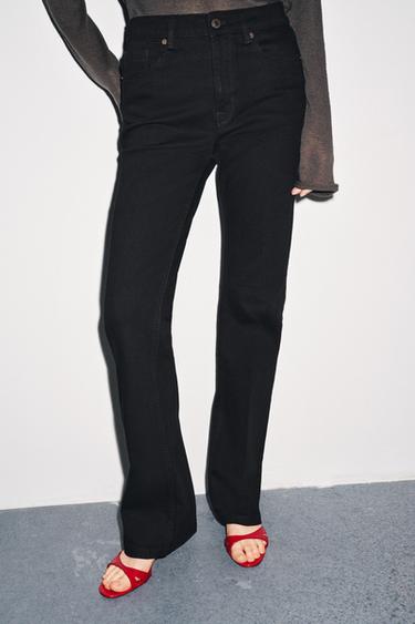 ZW COLLECTION BOOTCUT HIGH-WAIST JEANS - Black by Zara