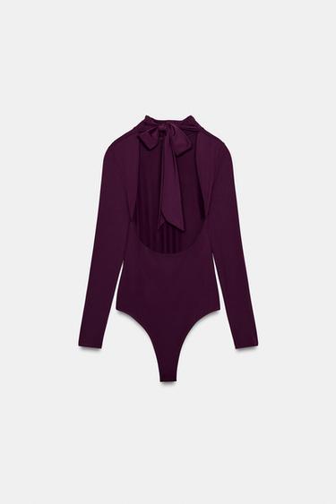 BODY À NŒUDS ET DOS NU - Violet de Zara - Image 3