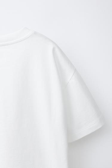 CROCHET FLORAL T-SHIRT - White by Zara - Image 3