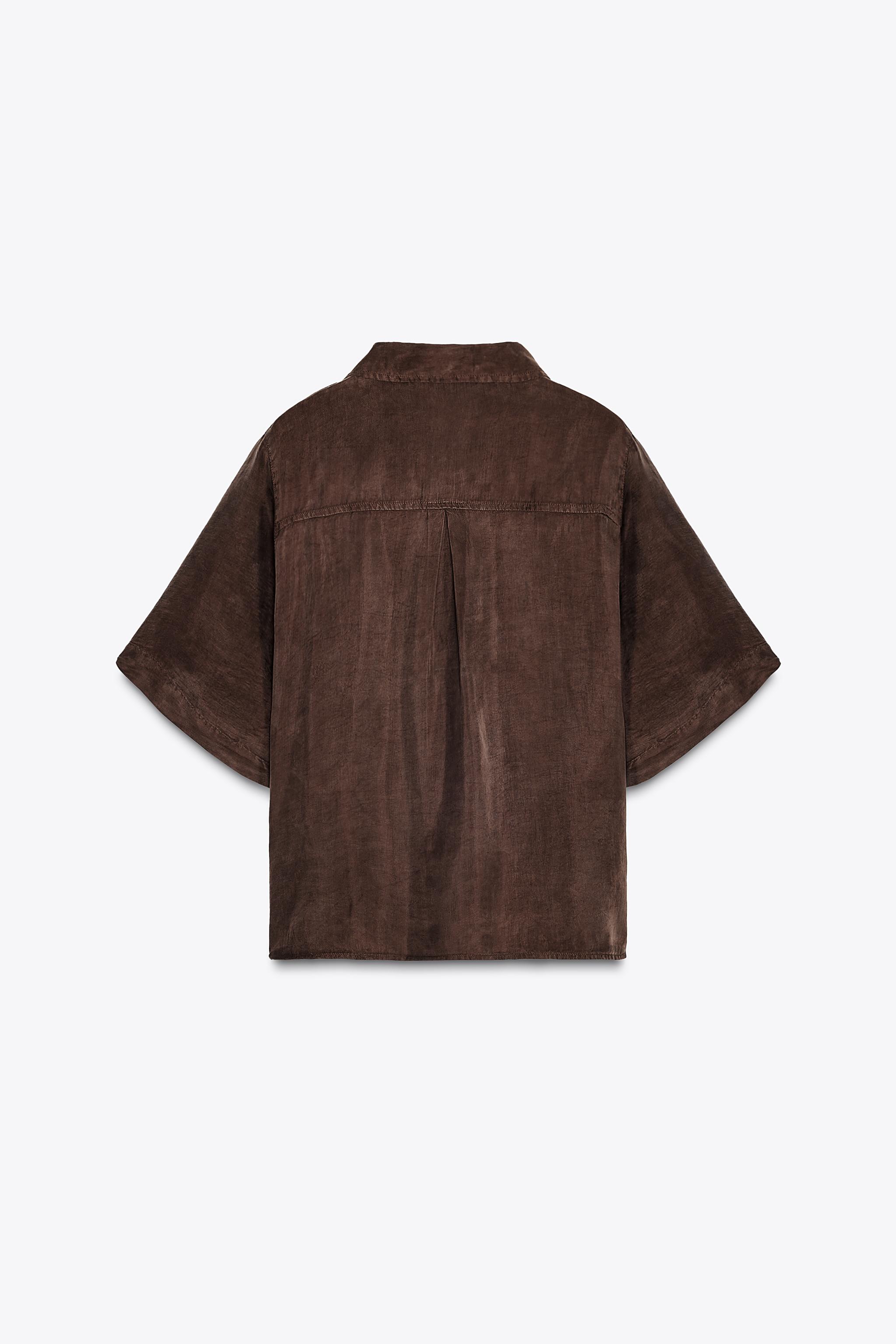 フルイドシャツ - チョコレート | ZARA Japan / 日本