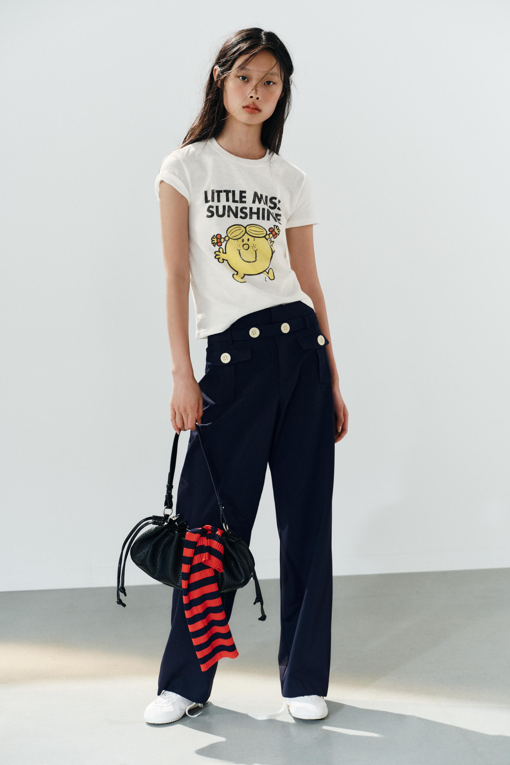 LITTLE MISS SUNSHINE SLUB T-SHIRT — Oyster-white