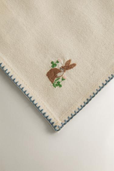 PACK SERVIETTES BRODERIE PÂQUES (LOT DE 4) - Écru de Zara - Image 3