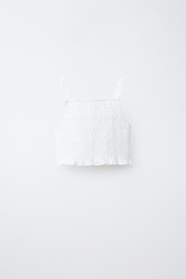 PACK CHEMISE AVEC HAUT SCHIFFLY - Blanc cassé de Zara - Image 3