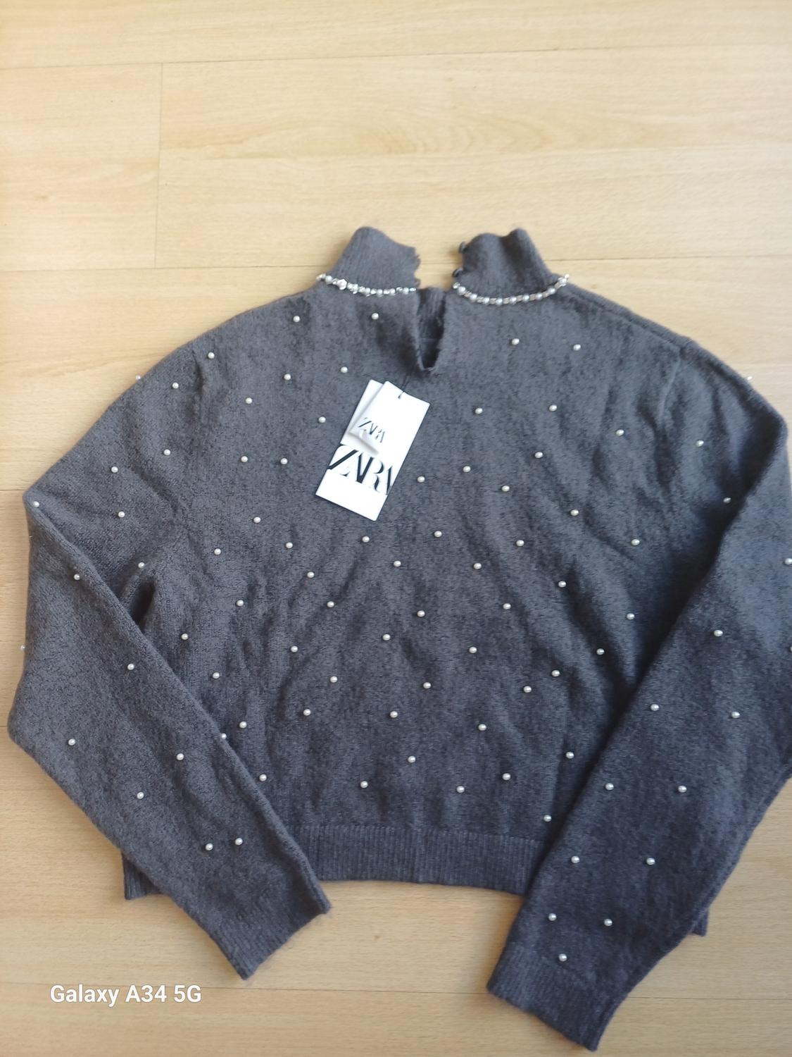 KNIT SWEATER WITH FAUX PEARLS - Image 2