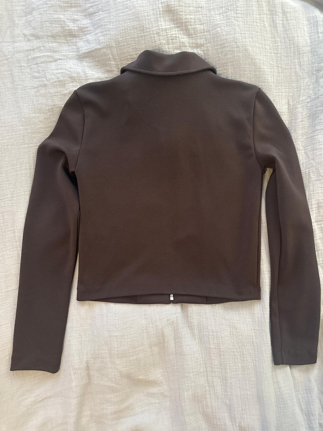 CREPE ZIP-UP JACKET - Image 3