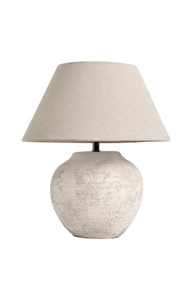 AGED CERAMIC TABLE LAMP - Terracotta by Zara