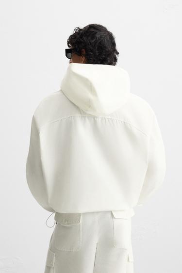 HOODED OVERSHIRT - Ecru by Zara - Image 2