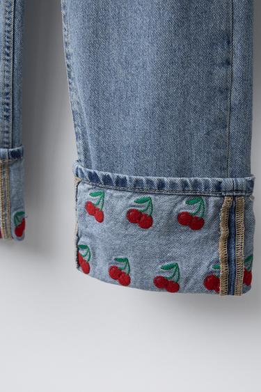 STRAIGHT CHERRY JEANS - Blue by Zara - Image 3