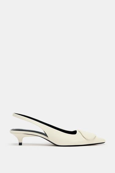 SLINGBACK DETAIL - Ecru White by Zara - Image 0