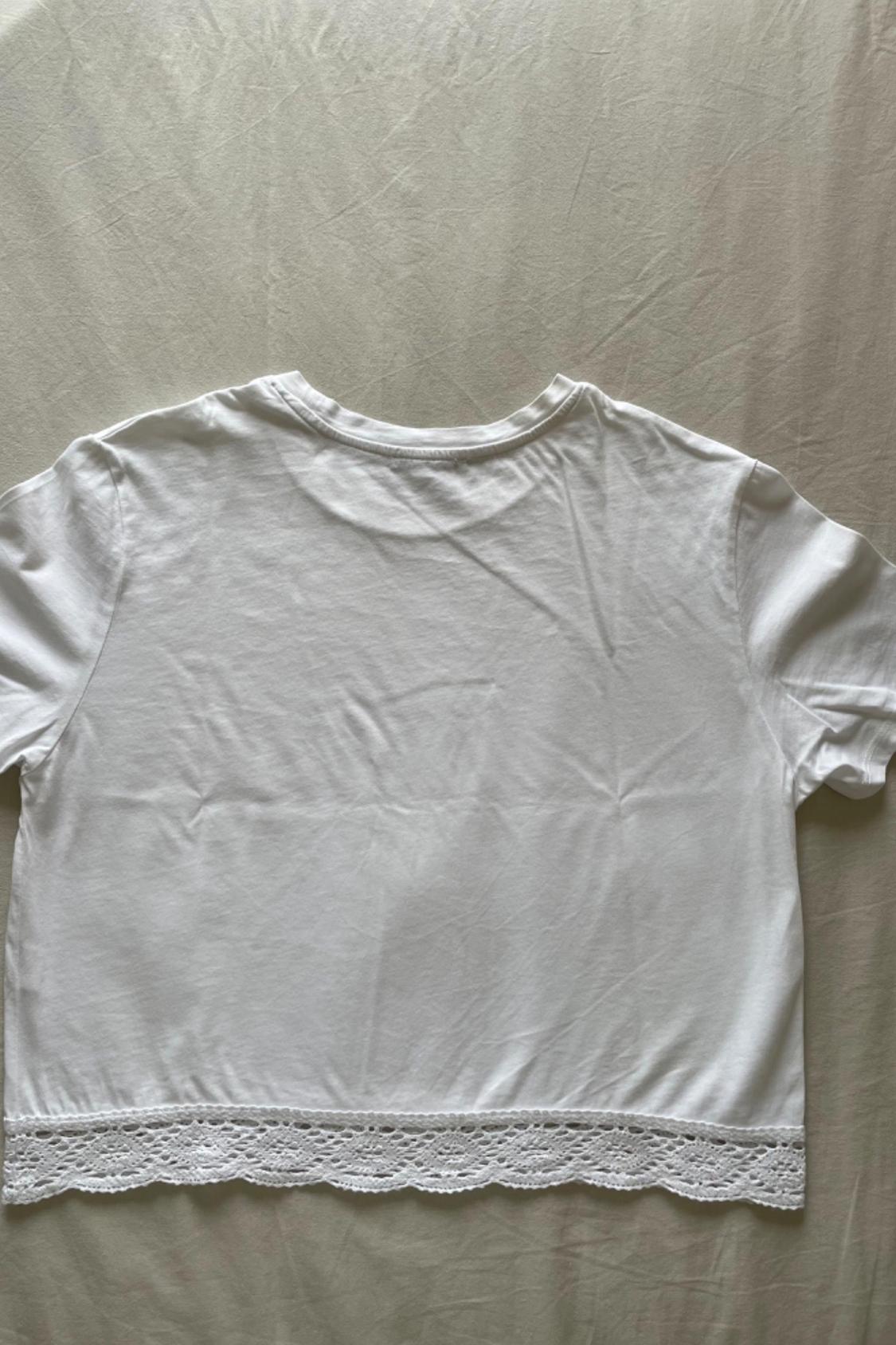 T-SHIRT WITH CONTRASTING HEM - Image 2