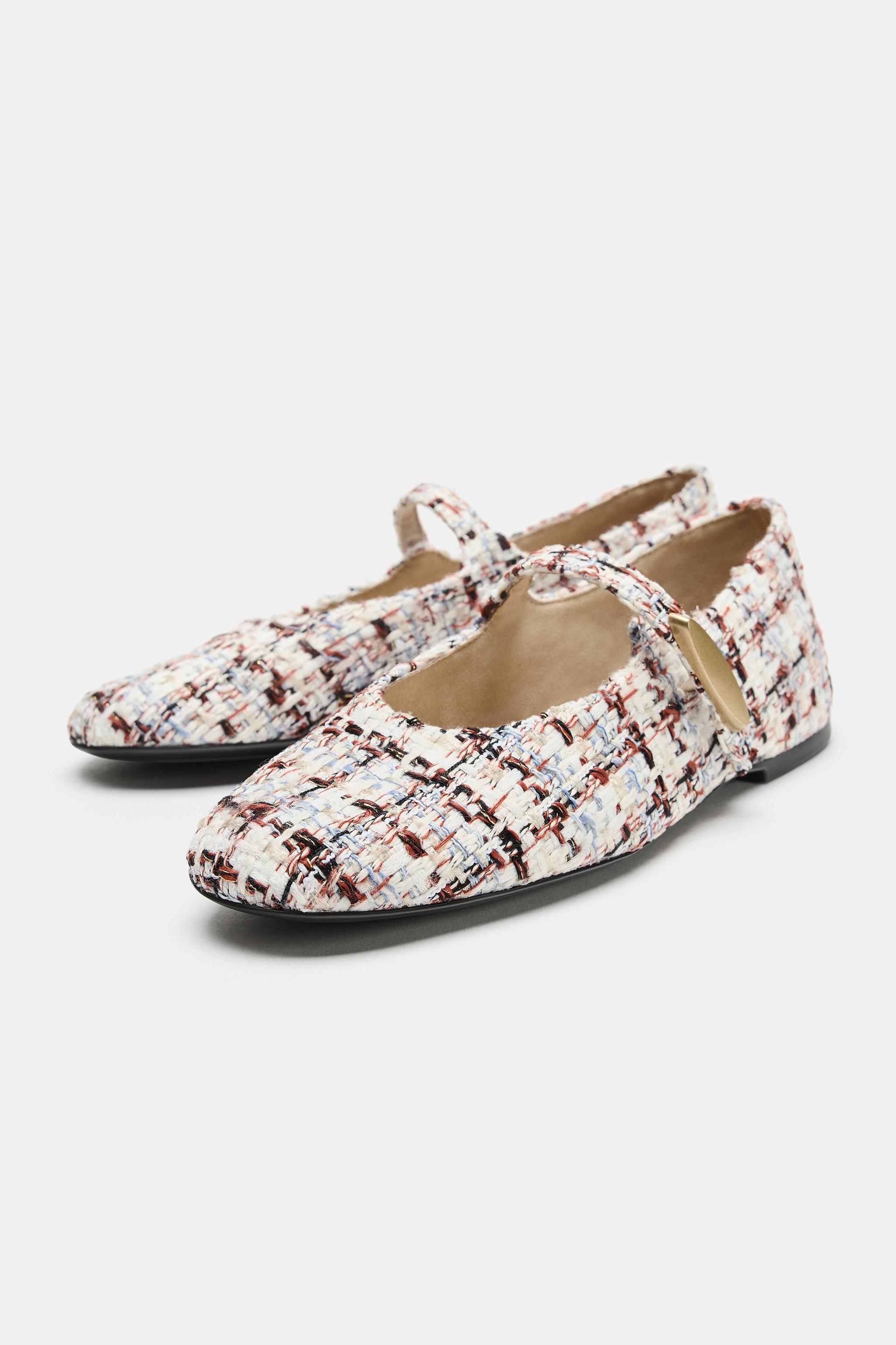 Обувь Zara FABRIC BALLERINA FLATS — фото 2