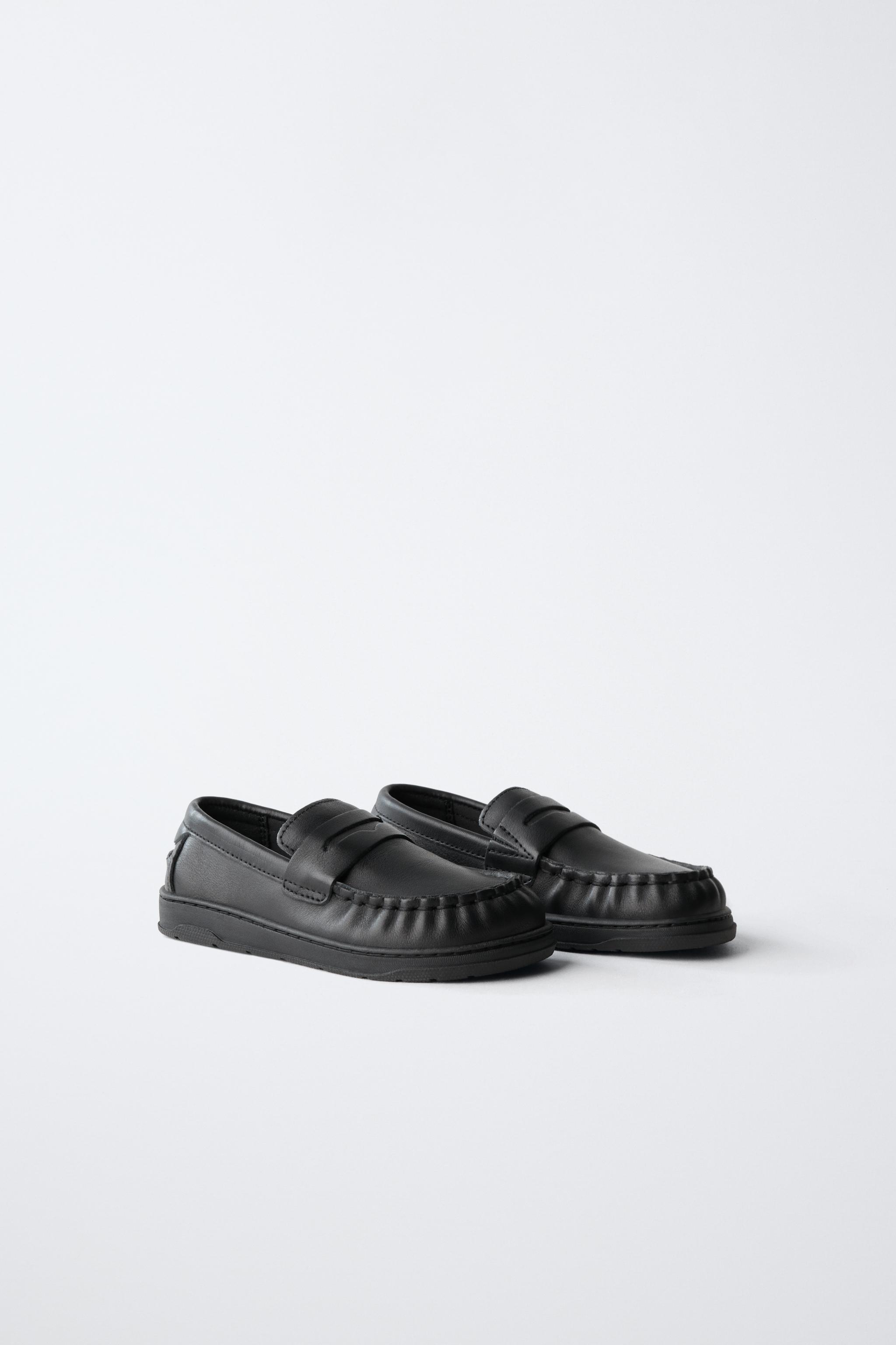 LEATHER BAREFOOT LOAFERS — Black