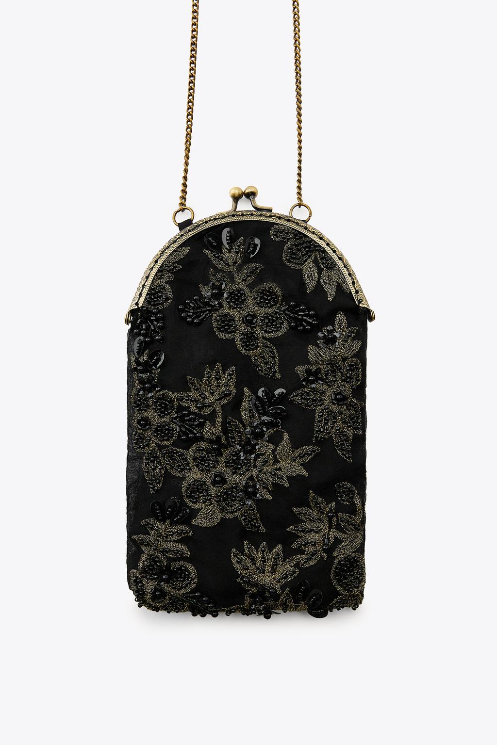 Thumbnail image for EMBROIDERED FLORAL BEADED BAG