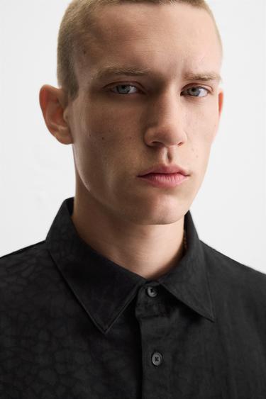 CHEMISE JACQUARD ANIMAL - Noir de Zara - Image 5