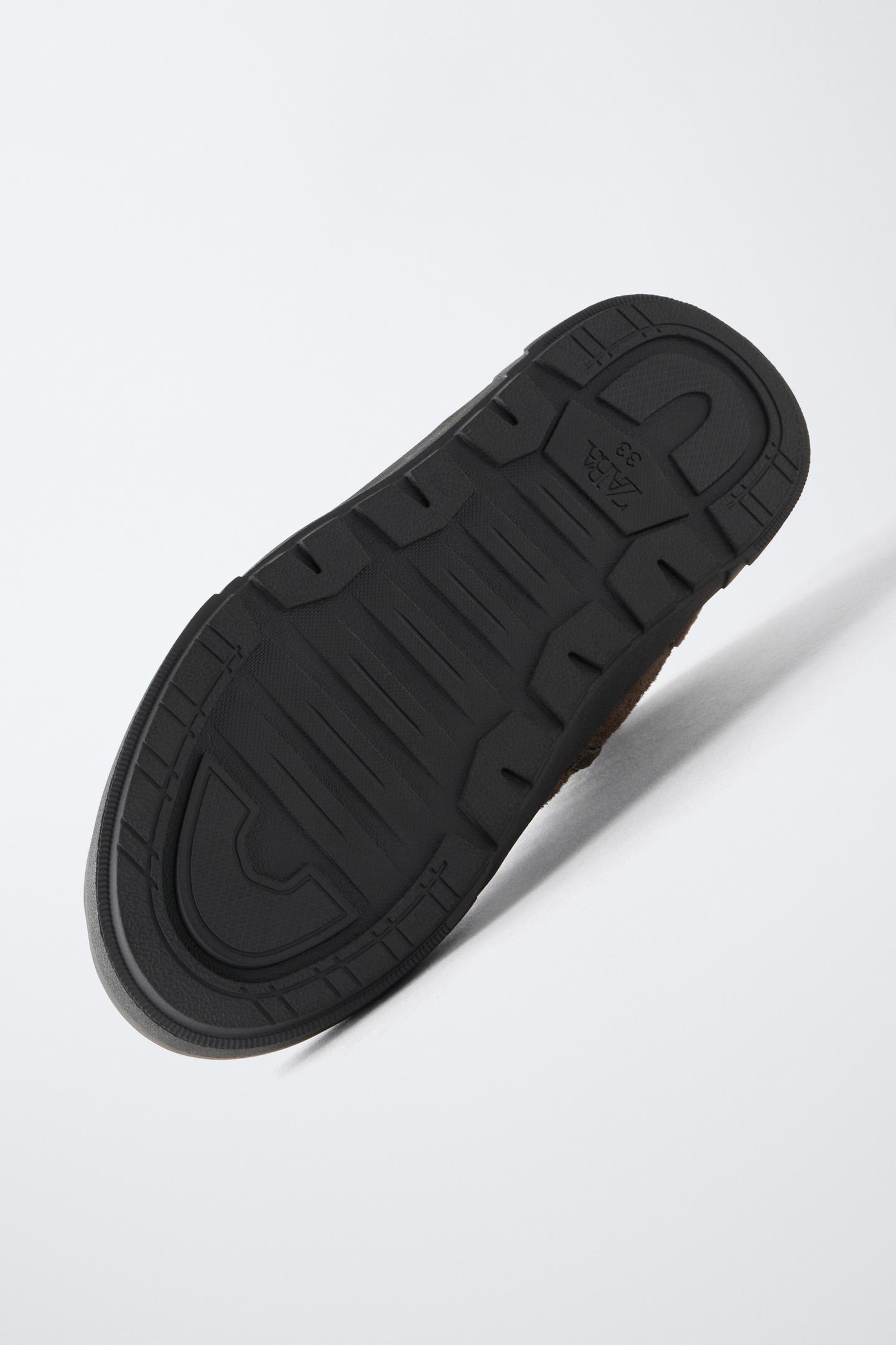 Детские кроссовки Zara Panel Sneaker, цвет: Коричневый — фото 7