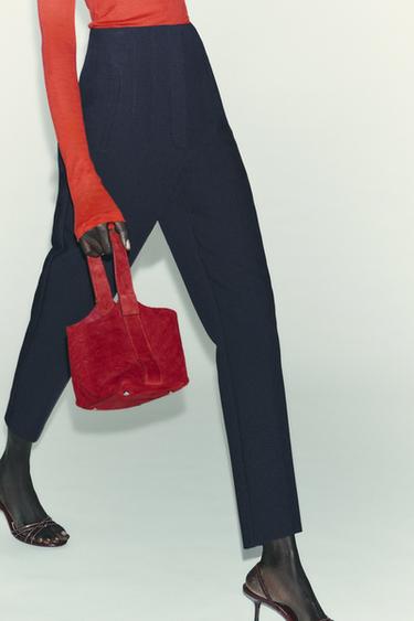 PANTALÓN TIRO ALTO - Marino de Zara