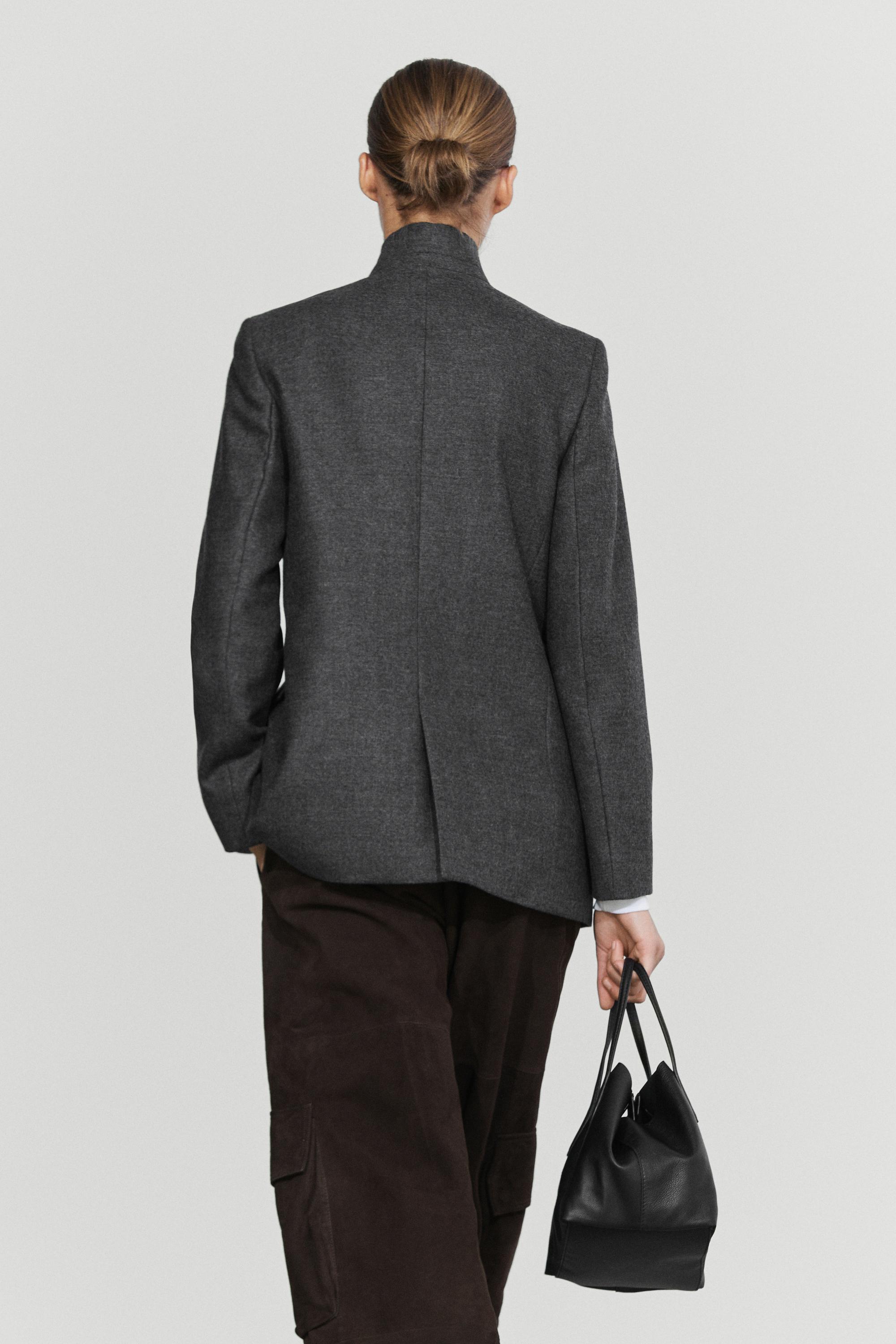 Veste de costume en flanelle 100 % laine